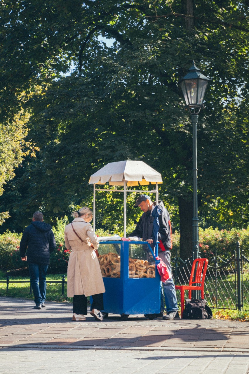 Street pretzel seller